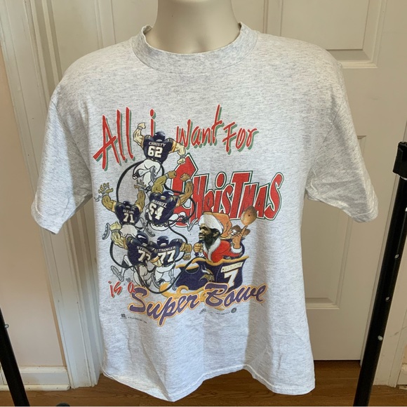 Tultex Other - Vintage Minnesota Vikings Christmas Super Bowl Tshirt 1998 Sz L